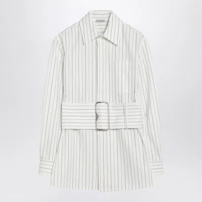 BURBERRY BURBERRY  WHITE MIDI SKIRT WITH SEQUINS