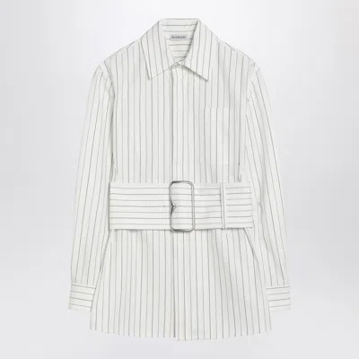 BURBERRY BURBERRY WHITE MIDI SKIRT WITH SEQUINS WOMEN