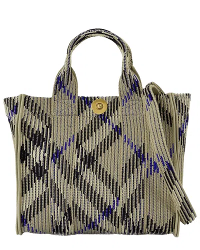 Burberry White Nylon Mini Knit Shopper Bag (authentic Pre-loved)