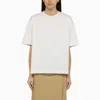 BURBERRY WHITE OVERSIZE COTTON T-SHIRT FOR WOMEN