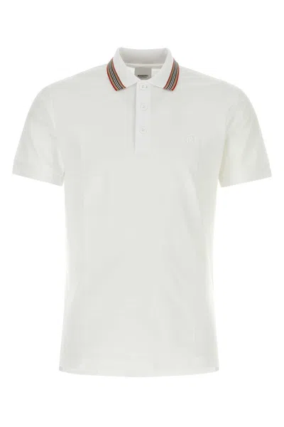 Burberry White Piquet Polo Shirt