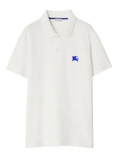 Burberry Cotton Polo Shirt In White