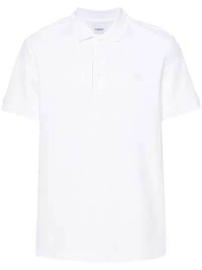 Burberry Eddie Shirt With Short Sleeves And Collar In White