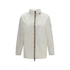 Burberry White Polyamide Shell Jacket In White