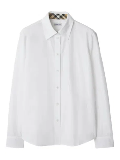 BURBERRY WHITE POPLIN SHIRT