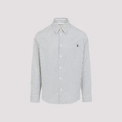 Burberry White Printed Poplin Shirt