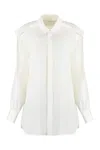 Burberry White Regular Solid Shirt In Neutral