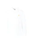 Burberry White Shirt For Boy With Beige Logo In White