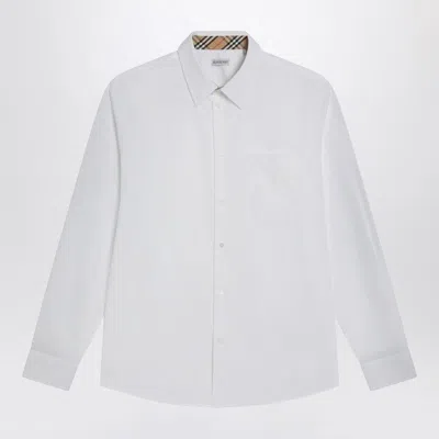 BURBERRY WHITE SHIRT IN COTTON POPLIN