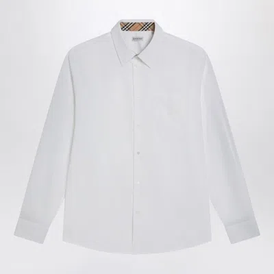 Burberry White Shirt In Cotton Poplin