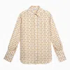 Burberry Silk Shirt In Metal