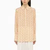 BURBERRY BURBERRY | WHITE SHIRT WITH GOLD SILK MOTIF