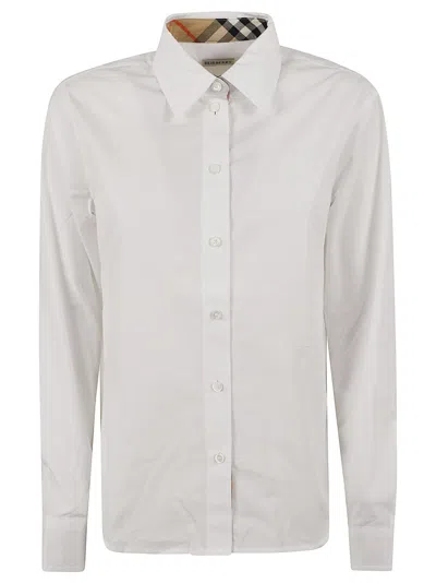 Burberry White Shirt With Pointed Collar