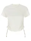 Burberry White T-shirt With Check Pattern Detail Women In White