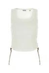 Burberry Women White Stretch Cotton Tank Top