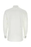 BURBERRY WHITE STRETCH POPLIN SHIRT