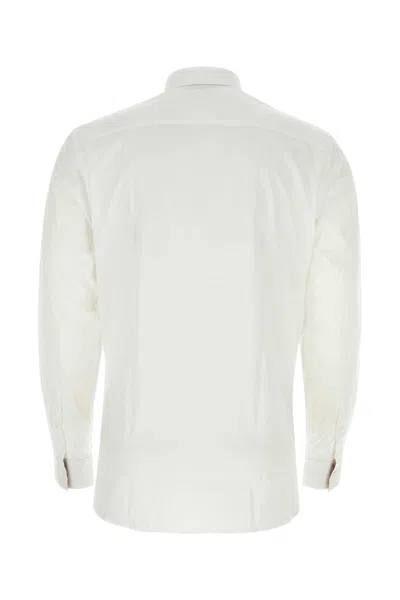 Burberry White Stretch Poplin Shirt