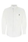 BURBERRY WHITE STRETCH POPLIN SHIRT