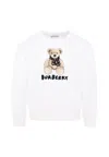 Burberry Thomas Bear Cotton Sweatshirt In White