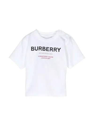 Burberry Kids' White T-shirt Baby Girl In Bianco