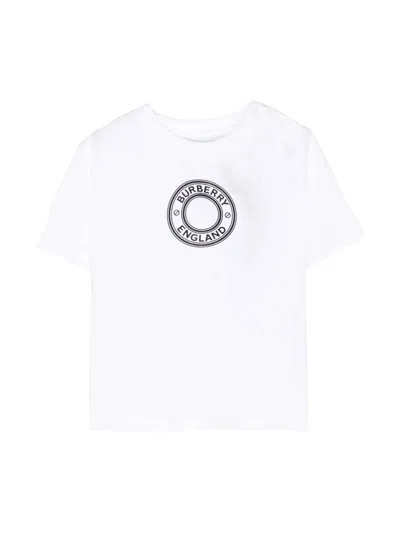 Burberry White T-shirt Baby Unisex In Bianco