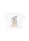 Burberry White T-shirt For Babykids With Thomas Bear In White