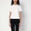 Burberry White T-shirt With Check Pattern Detail
