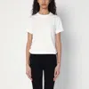 Burberry White T-shirt With Check Pattern Detail