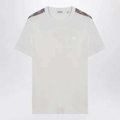 Burberry Checked Cotton-jersey T-shirt In Neutrals