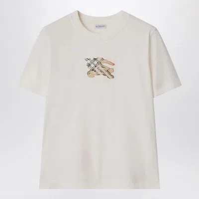 BURBERRY WHITE T-SHIRT WITH EKD