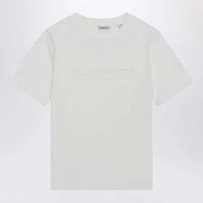 Burberry White T-shirt With Embroidered Logo Women