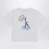 Burberry White T-shirt With Logo Print In Multi