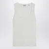Burberry Draped Tank Top In White