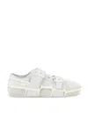 Burberry White Tela Sneaker With Outer Structure In Rubber