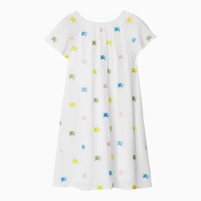 Burberry Girl's Danalee Embroidered Equestrian Knight Printed Dress In Multicolor