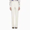 Burberry White Viscose Blend Trousers