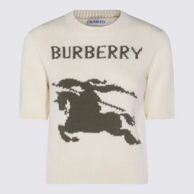 Burberry Skylar Knitwear Crew Neck Short Sleeves In White