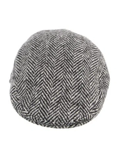 Pre-owned Burberry White Wool  London Newsboy Cap