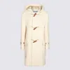 Burberry White Wool Coat In Beige