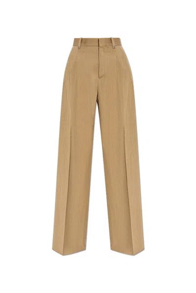 Burberry Wool Tailored Trousers In Brown
