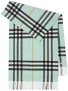 Burberry Wide-check Cashmere Scarf In Blue