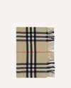 Burberry Wide Check Cashmere Scarf In Brown