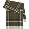Burberry Wide Check Cashmere Scarf In Loch