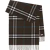 Burberry Wide Check Cashmere Scarf In Snug