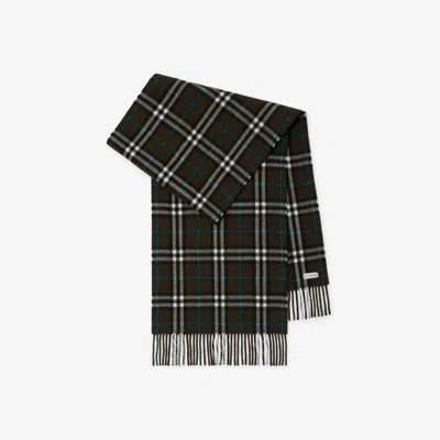 Burberry Wide Check Cashmere Scarf In Animal Print