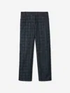 Burberry Mens Check-print Straight-leg Denim Jeans Indigo Ip Check In Blue