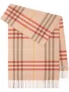 Burberry Wide Check Cashmere Scarf In Pink