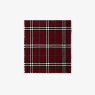 Burberry Wide Check Wool Scarf