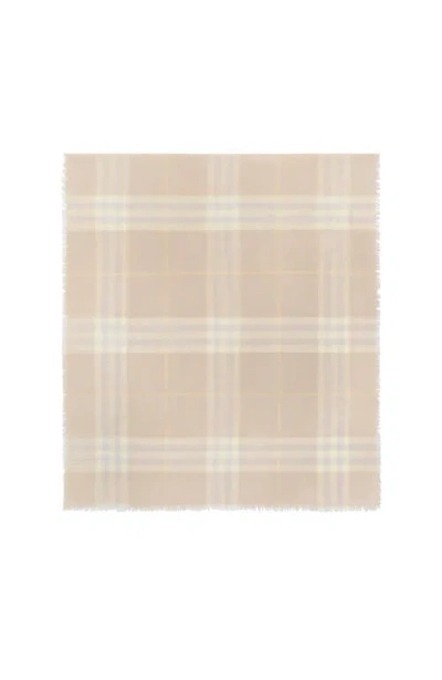 Burberry Wide Check Wool Scarf