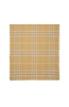 Burberry Wide Check Wool Scarf In Flax